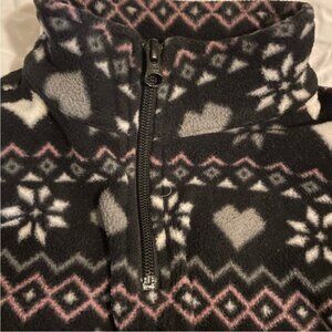 Children’s Place Quarter Zip Heart & Snowflake Warm Sweater
